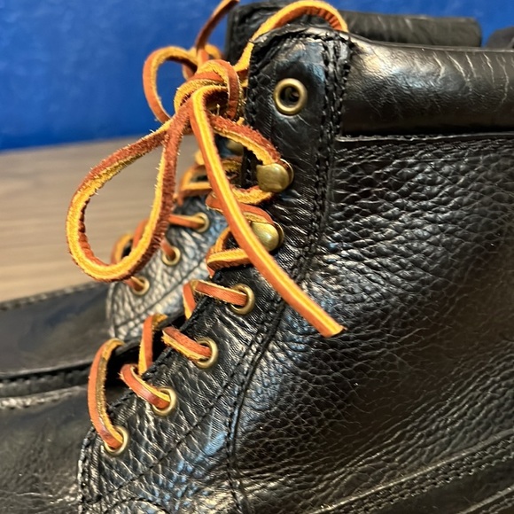 POLO RALPH LAUREN MEN’S WILINGCOTT BLACK LEATHER BOOTS 9D - Picture 15 of 16